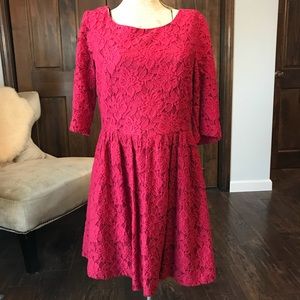 Macy’s Kenzie Red Lace Dress, Women's Size M